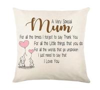 Mom Gifts from Daughter Son Mum Cushion Cover Mother Throw Pillow Cover Mother's Day Birthday Gifts (A Very Special Mum)