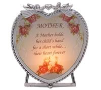 Mom Gifts - Glass Heart Candle Holder - A Mother Holds Her Child's Hand for a Short While Their Hearts Forever - Mom Birthday Gift - Mother-in-law - Mom to Be - Grandma - Great Grandma