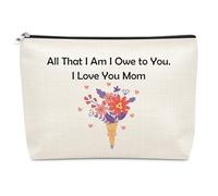 Mom Gifts Makeup Bag for Mother Stepmother Mother in Law Mum Birthday Gift Thank You Mum Gifts Moms Mothers Day Gift Christmas Wedding Thank You Present for Bonus Mom Step Mothers Mommy Cosmetic Bag