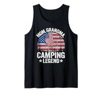 Mom Grandma Camping Legend American Flag Women Camping Tank Top