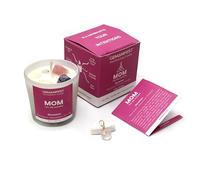 Mom Gratitude Crystal Candle for Manifestation with Rose Quartz Heart Charm Soy Wax Geranium Scented Candles Gifts for Mother's Day Appreciation Love & Gratitude Best Gift for Mom from Daughter or Son
