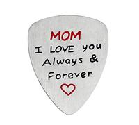 Mom I Love You Forever And Always Stainless Steel Guitar Picks Gift for Mommy Mama Mother