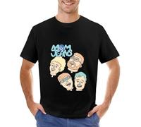 mom-Jeans-Band-T-Shirt-Short-Sleeve-tee-Blanks-Men-Clothings Black