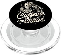Mom Life Coffee Lover Motherhood Fueled By Caffeine & Chaos PopSockets PopGrip for MagSafe
