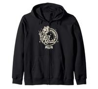 Mom Life Mama Mommy Sarcasm Humor Somebody's Feral Mum Zip Hoodie
