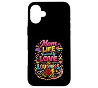Mom Life Powered by Love and Loudness Floral Mama Case for iPhone 16 Plus