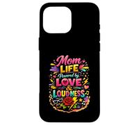 Mom Life Powered by Love and Loudness Floral Mama Case for iPhone 16 Pro Max