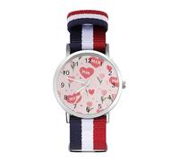 Mom Love Hearts Tulips Flowers Fashion Watches Men Women Wrist Watch Outdoor Sports