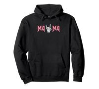Mom Mama Rock On Skeleton Hand, Cool Mama Matching Family Pullover Hoodie