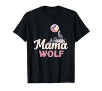 Mom Mama Wolf Full Moon Mother Quote Graphic T-Shirt