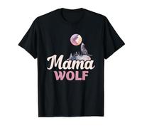 Mom Mama Wolf Full Moon Mother Quote Graphic Value Graphic T-Shirt, Men, Black, L