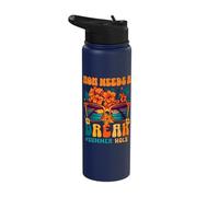 Mom Mother Momma Needs A Vacation Break Summer Holidays Stainless Steel Insulated Water Bottle