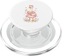 Mom Mother's Day Goose Bow Tie Drinking Coffee Farmer PopSockets PopGrip for MagSafe
