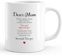 Mom Mug I Love You Mom Gifts for Mother's Day Birthday from Kids Sons Daughters Novelty Coffee Mug Ceramic Thank You Appreciation Gifts for Mother Best Mother Gift Tea Mug 11Oz