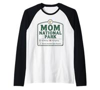 Mom National Park Outdoors Mothers Day Retro Parenting Joke Raglan Baseball Tee