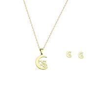 Mom Necklace Earrings Set Stainless Steel Elegant Jewelry for Mother ’s Day Birthday Christmas Grandma Wife Women Keepsake, Stainless Steel, No Gemstone