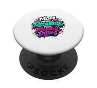 Mom Needs a Recharge From Mommy Duties - Best Mom Mama Mommy PopSockets Adhesive PopGrip