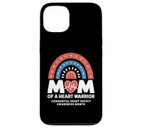 Mom of a Heart Warrior Leopard Rainbow Case for iPhone 13