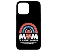 Mom of a Heart Warrior Leopard Rainbow Case for iPhone 13 Pro Max