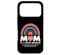 Mom of a Heart Warrior Leopard Rainbow Case for iPhone 17 Pro