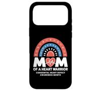 Mom of a Heart Warrior Leopard Rainbow Case for iPhone 17 Pro Max