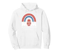 Mom of a Heart Warrior Leopard Rainbow Pullover Hoodie