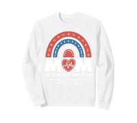 Mom of a Heart Warrior Leopard Rainbow Sweatshirt
