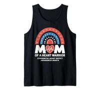 Mom of a Heart Warrior Leopard Rainbow Tank Top