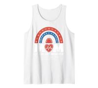 Mom of a Heart Warrior Leopard Rainbow Tank Top