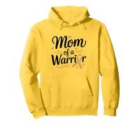 Mom Of A Warrior, Golden Ribbon Childhood Cancer Awareness Pullover Hoodie