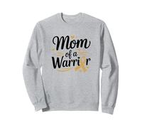 Mom Of A Warrior, Golden Ribbon Childhood Cancer Awareness Sweatshirt