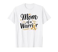 Mom of A Warrior, Golden Ribbon Childhood Cancer Awareness T-Shirt