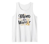 Mom of A Warrior, Golden Ribbon Childhood Cancer Awareness Tank Top