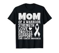Mom of a Warrior Lung Cancer Awareness Family Matching Gifts T-Shirt