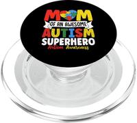 Mom Of An Awesome Autism Superhero Autism Awareness PopSockets PopGrip for MagSafe
