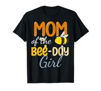 Mom of Bee Day Girl Funny Floral Family Hive Party Birthday T-Shirt