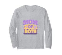 Mom of Both Mothers Day Boy Mom Girl Mom Mama Mommy Long Sleeve T-Shirt