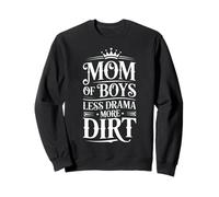 Mom of Boys Less Drama More Dirt Funny Mom Life Sweatshirt
