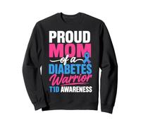 Mom Of Diabetes Warrior Type 1 Diabetes Family Sweatshirt