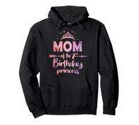 Mom Of The 7th Birthday Princess Girl 7 Years Old B-day Pullover Hoodie