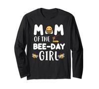 Mom Of The Bee-Day Girl Cute Birthday Long Sleeve T-Shirt