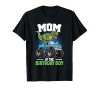 Mom of The Birthday Boy Dinosaur Monster Truck T-Shirt
