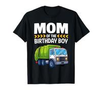 Mom Of The Birthday Boy Garbage Truck Boy Birthday Party T-Shirt
