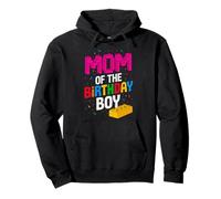 Mom Of The Birthday Boy Master Builder Building Brick Blocks Pullover Hoodie