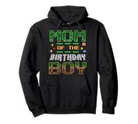 Mom of the Birthday Boy Pixel Gamer Family Love Pullover Hoodie
