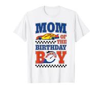 Mom of The Birthday Boy Race Car Driver Racing Bday Crew T-Shirt