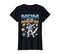Mom of The Birthday Boy Space Astronaut Planets Kids T-Shirt