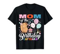 Mom Of The Birthday Capybara Girl Bday Party Family Kids T-Shirt