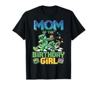 Mom of the Birthday Girl Funny Video Game Pixel Girl T-Shirt
