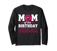 Mom of The Birthday Ninja Funny Girl Ninja Birthday Long Sleeve T-Shirt